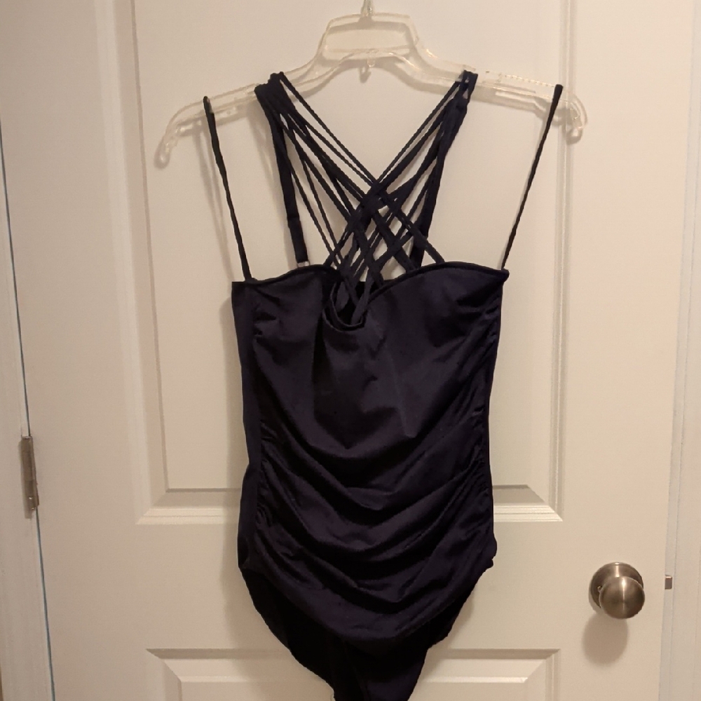 Magicsuit Navy Blue Strappy One-Piece Swimsuit